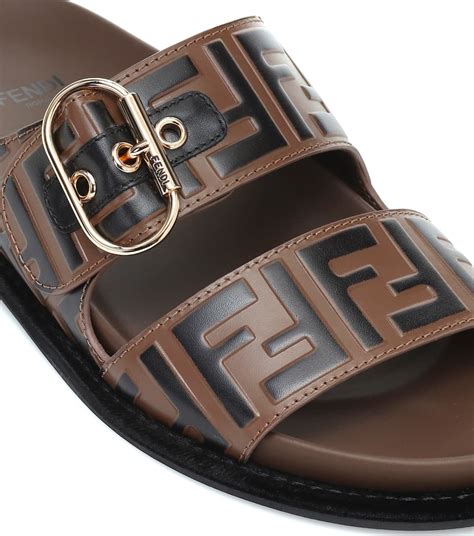 fendi leather sandal|fendi birkenstock style sandals.